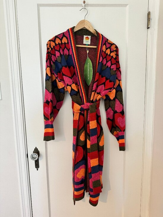 FARM Rio Jackets & Blazers - Farm Rio Acrylic Wool Blend Sweater Jacket of Many Hearts